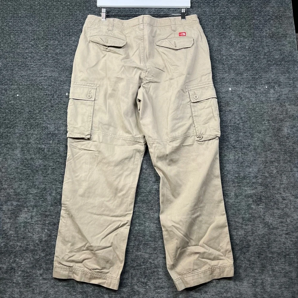 The North Face Cargo Pants Mens 36 Beige Good Utility Hiking Flat Front Cotton